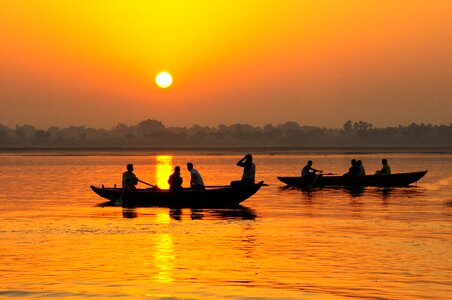 Varinasi ganges boats photo