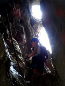 Passage dans la fissure 