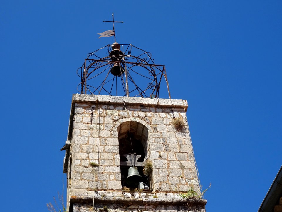Clocher de l'église Saint-Pierre, Gréolières, Alpes-Mariti… 