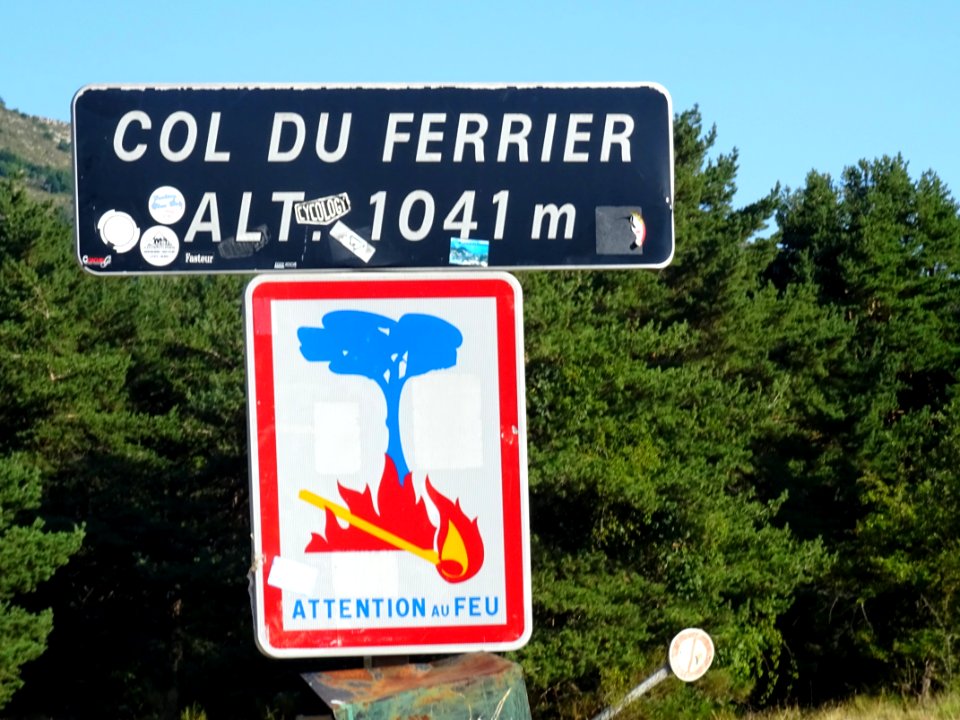 Col du Ferrier, 1041 m, Alpes-Maritimes 
