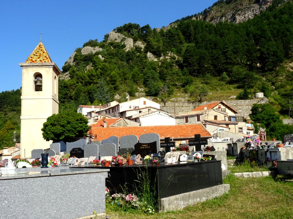Cimetière et église Sainte-Elisabeth, Toudon, Alpes-Mariti… 