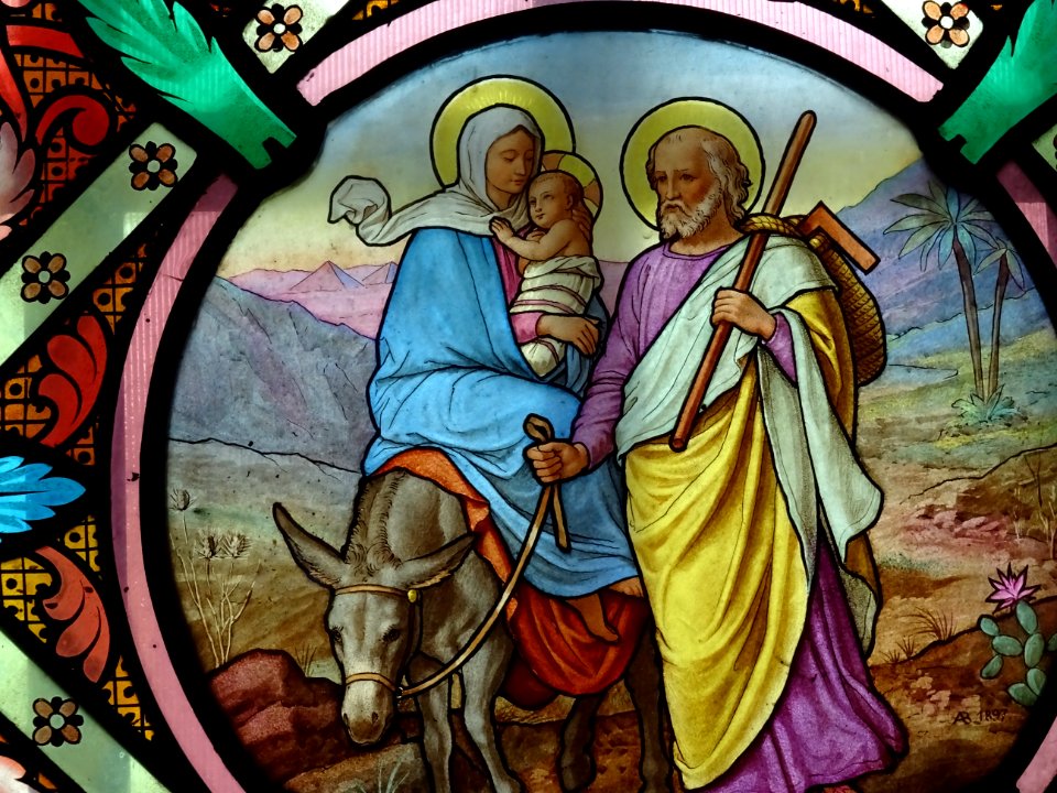 Vitrail, basilique Notre Dame de La Salette, sanctuaire No… 