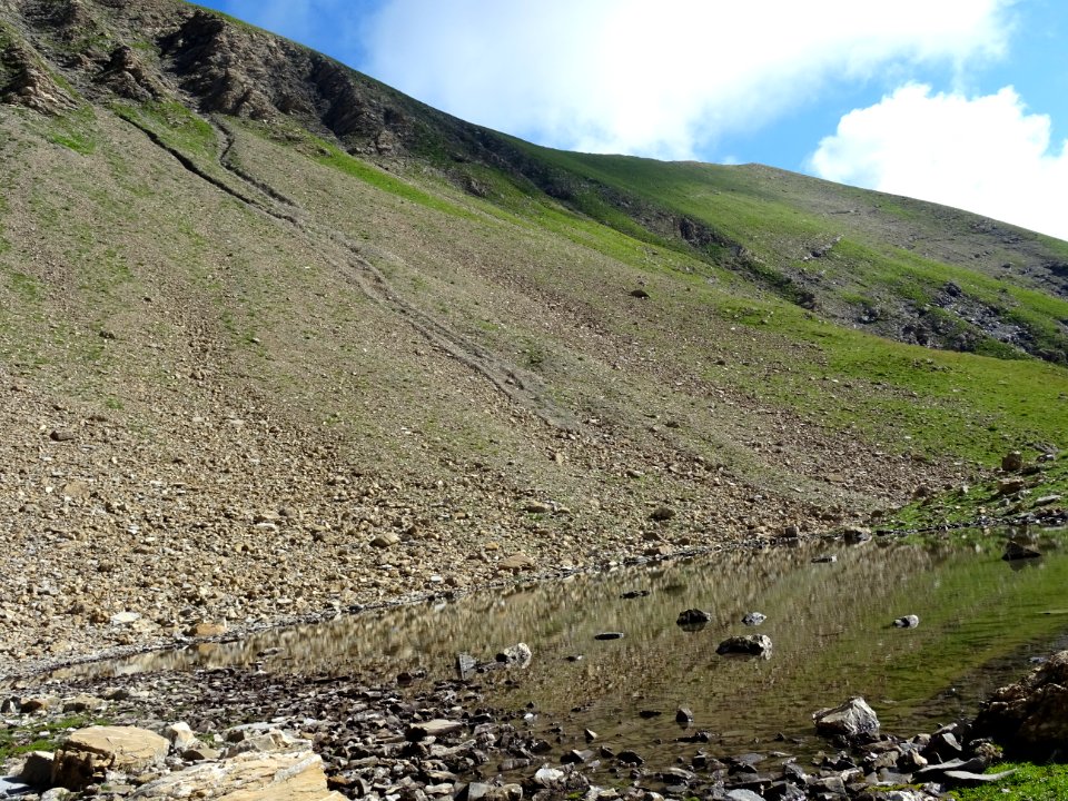 Lac de la Dent sous la crête du Mourre Froid 