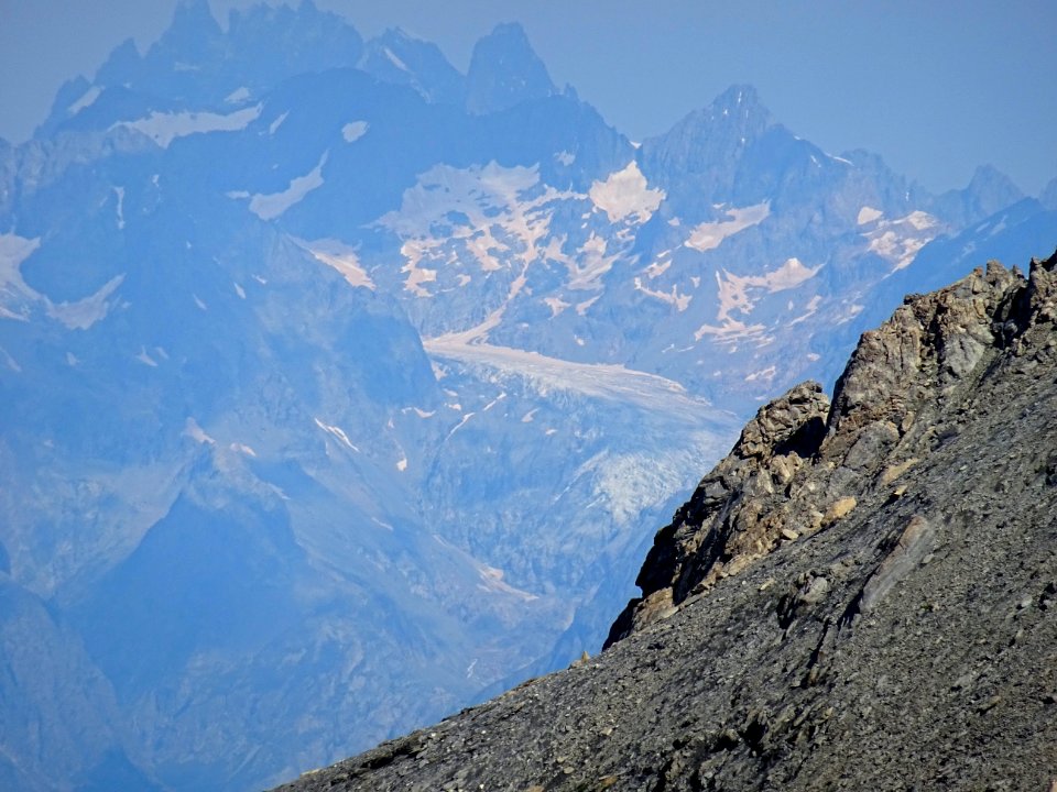 Depuis le Col de la Colette Verte 2900 m, vue vers le Glac… 