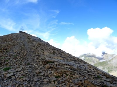 Sur l'arête de la Dent, dernière grosse longueur sous le p… 