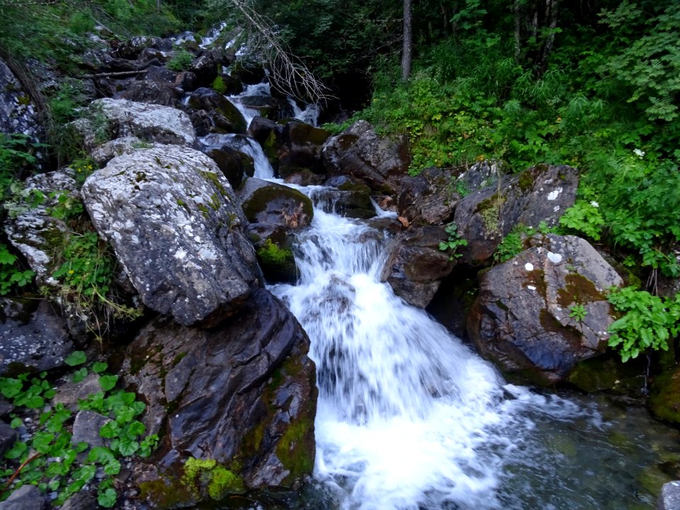 Au niveau du parking des Charbonières, torrent de la Lauze… 