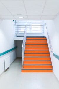 Corridor hospital orange photo
