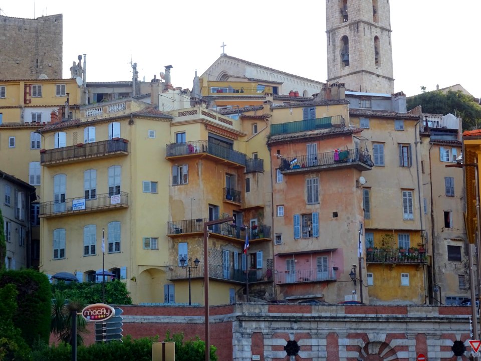 Façades des maisons, Grasse, Alpes-Maritimes 