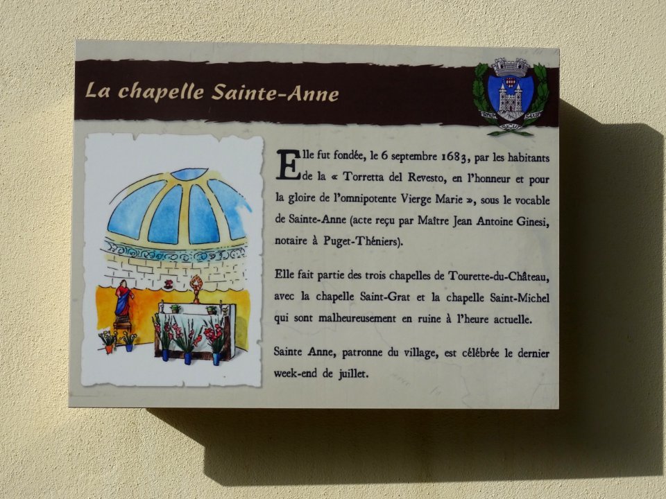Chapelle Sainte-Anne, Tourette-du-Château, Alpes-Maritimes… 