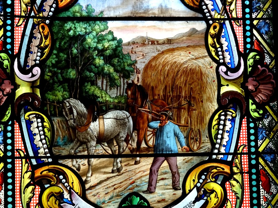 Vitrail, basilique Notre Dame de La Salette, sanctuaire No… 