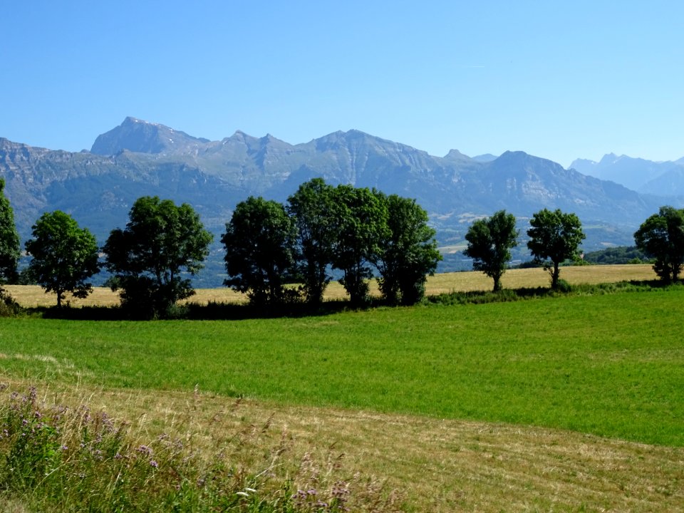 Après le col Bayard, paysage du Champsaur, Hautes-Alpes 