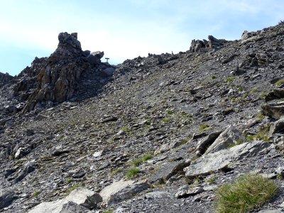 Regard arrière vers le Col de la Colette Verte 2900 m 