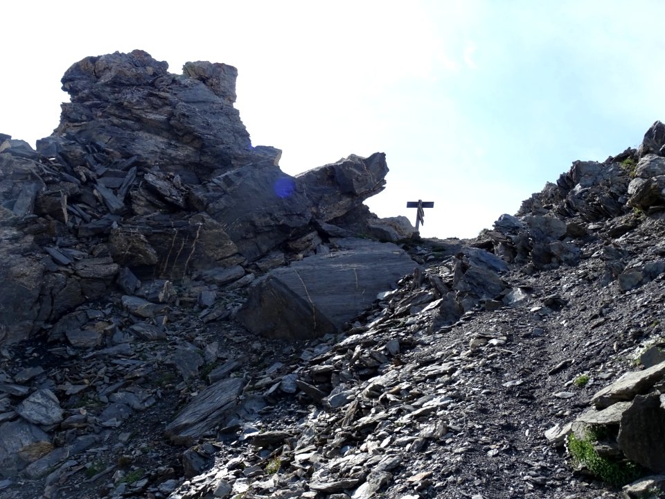 Regard arrière vers le Col de la Colette Verte 2900 m 