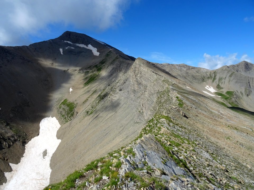 Sur la crête de la Dent, en montant au Pic de Mourre-Froid… 