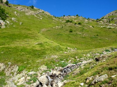 Le torrent de la Dent, au niveau du grand virage ... où on… 
