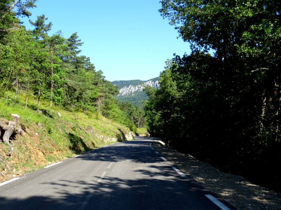 Sur la route, dans la descente du col du Castellaras, Alpe… 