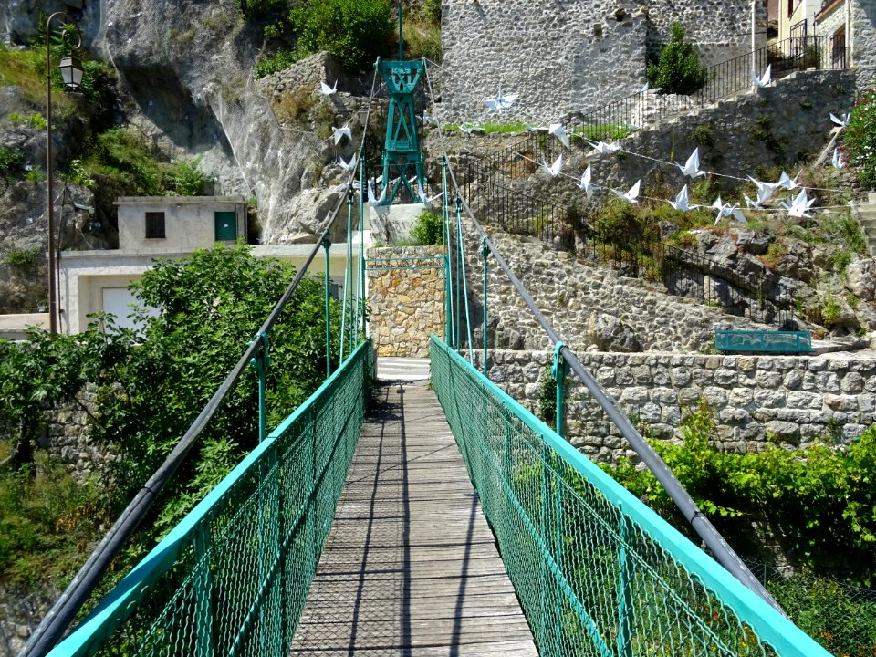 Passerelle sur L'Estéron, La Roque-en-Provence, Alpes-Mari… 