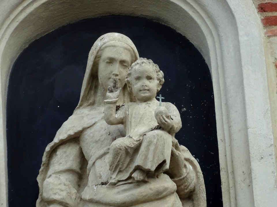 Statue de la Sainte Vierge, Lieutenance de Honfleur, Honfl… 