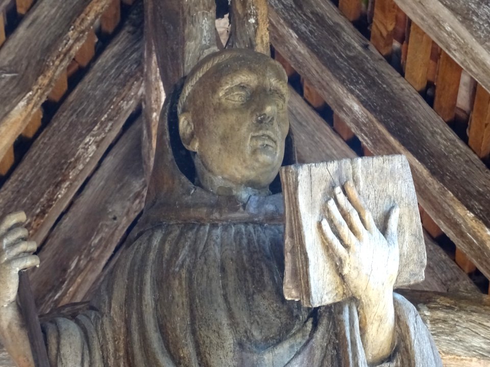 Statue de Saint-Benoît, église Saint-Benoît, Saint-Benoît-… 