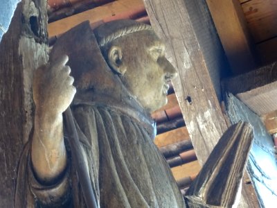 Statue de Saint-Benoît, église Saint-Benoît, Saint-Benoît-… 