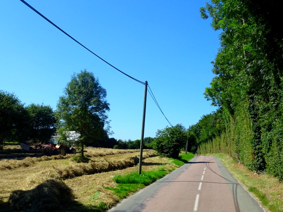Travaux des champs, entre Authou et Livet-sur-Authou, Eure… 