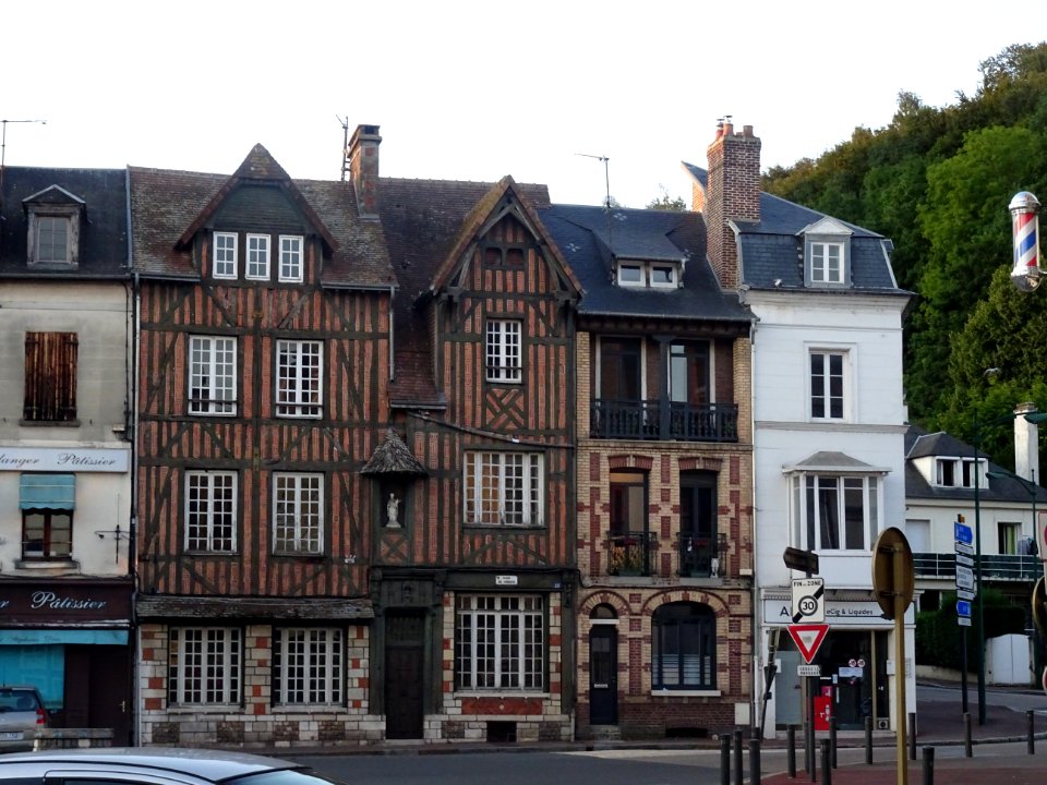 Maisons à colombage, Pont-Audemer, Eure 