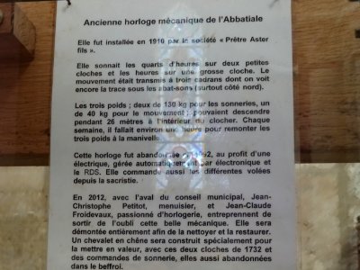 Ancienne horloge mécanique, abbaye de Saint-Seine, Saint-S… 