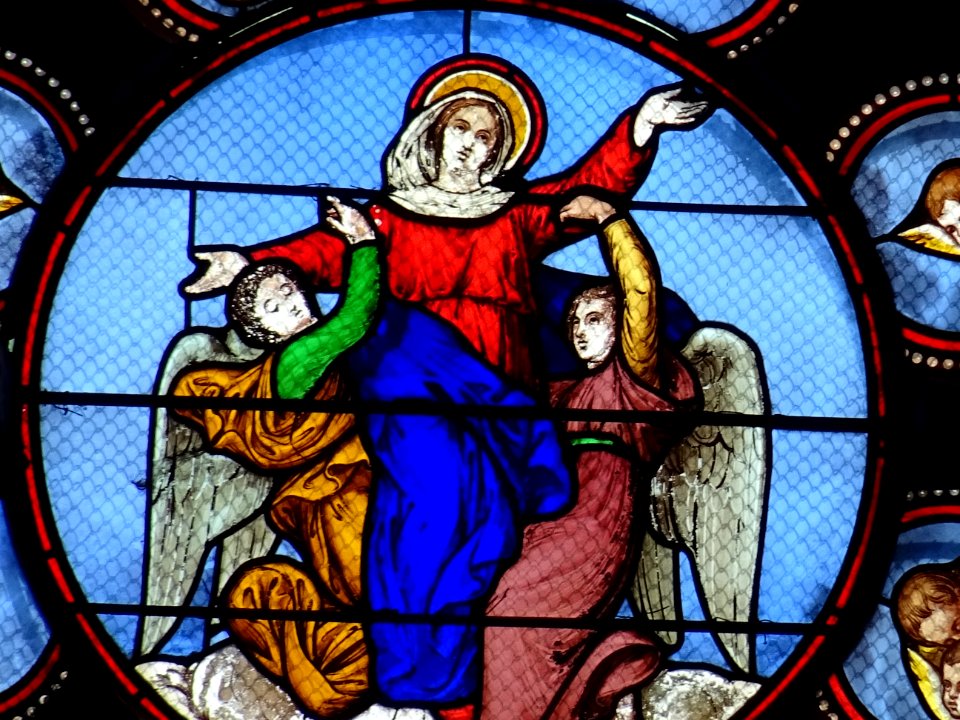 Vitrail, collégiale Notre-Dame de Montréal, Montréal, Yonn… 