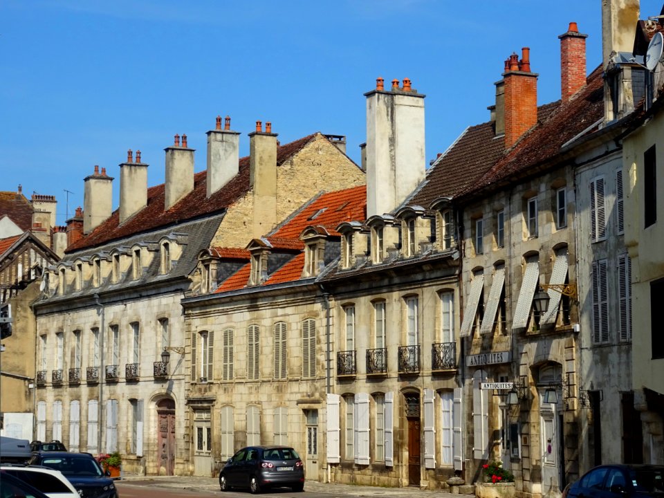 Façades des maisons, Châtillon-sur-Seine, Côte-d'Or 