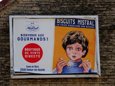 Publicité Biscuits Mistral La vraie madeleine pur beurre, … 