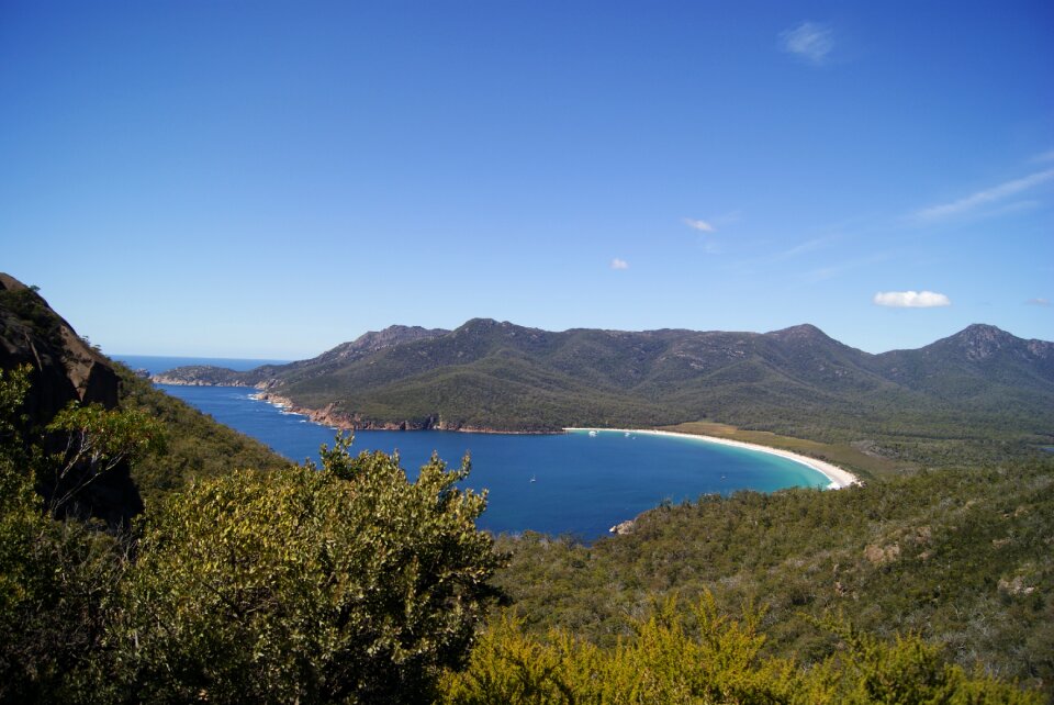 Mountain wineglass bay nature