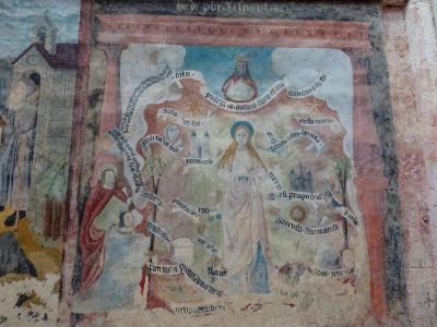Fresque, abbaye de Saint-Seine, Saint-Seine-l'Abbaye, Côte… 