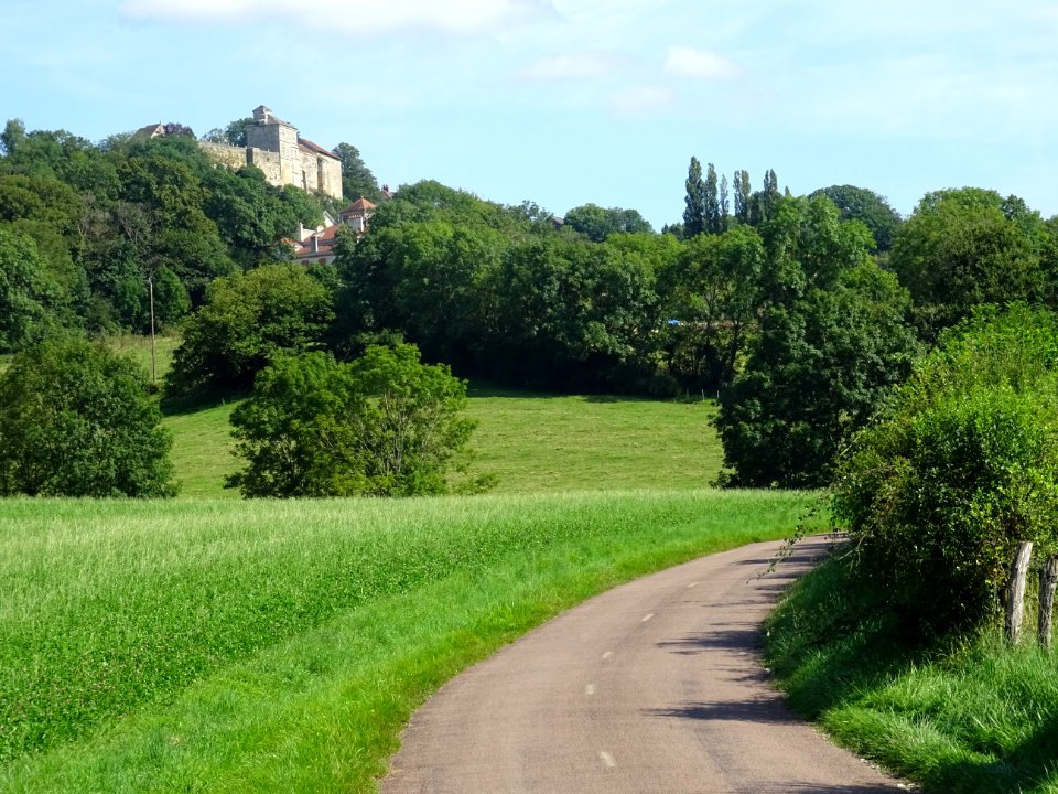 Château de Salmaise sur le sommet de la colline, Salmaise,… 