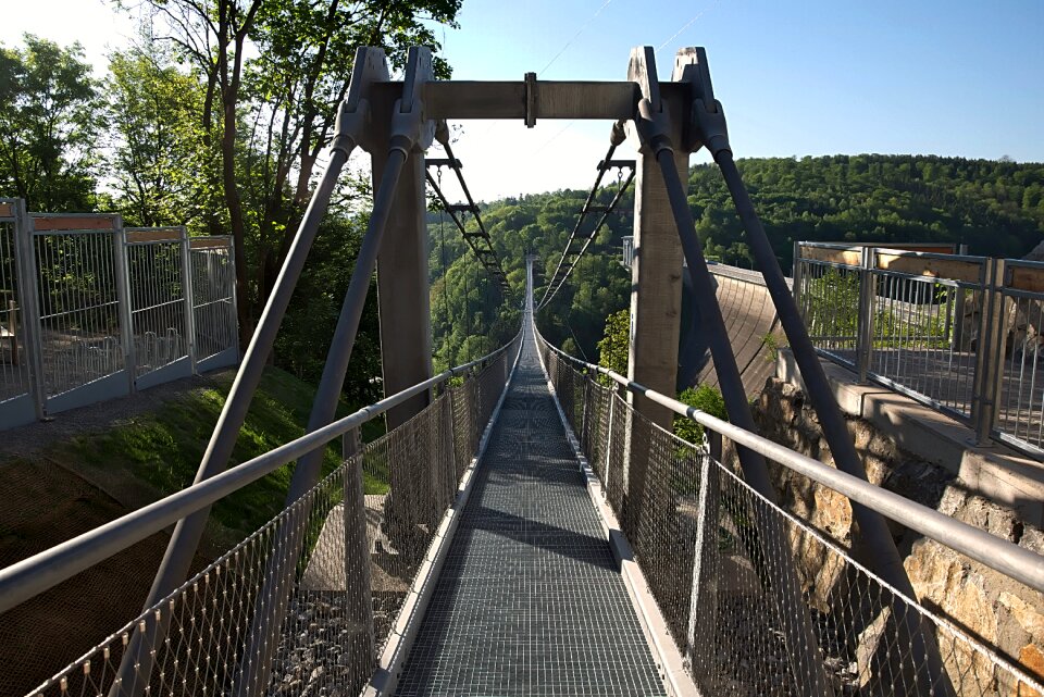 Longest pedestrian suspension bridge rappbodetalsperre resin photo