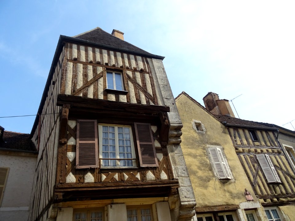 Maisons à colombages, Noyers-sur-Serein, Yonne 