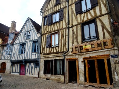 Maisons à colombages, rue de la Marine, Auxerre, Yonne 
