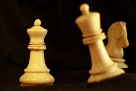 King chess pieces play photo