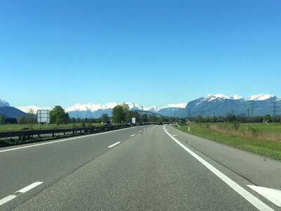 Highway alpine road photo