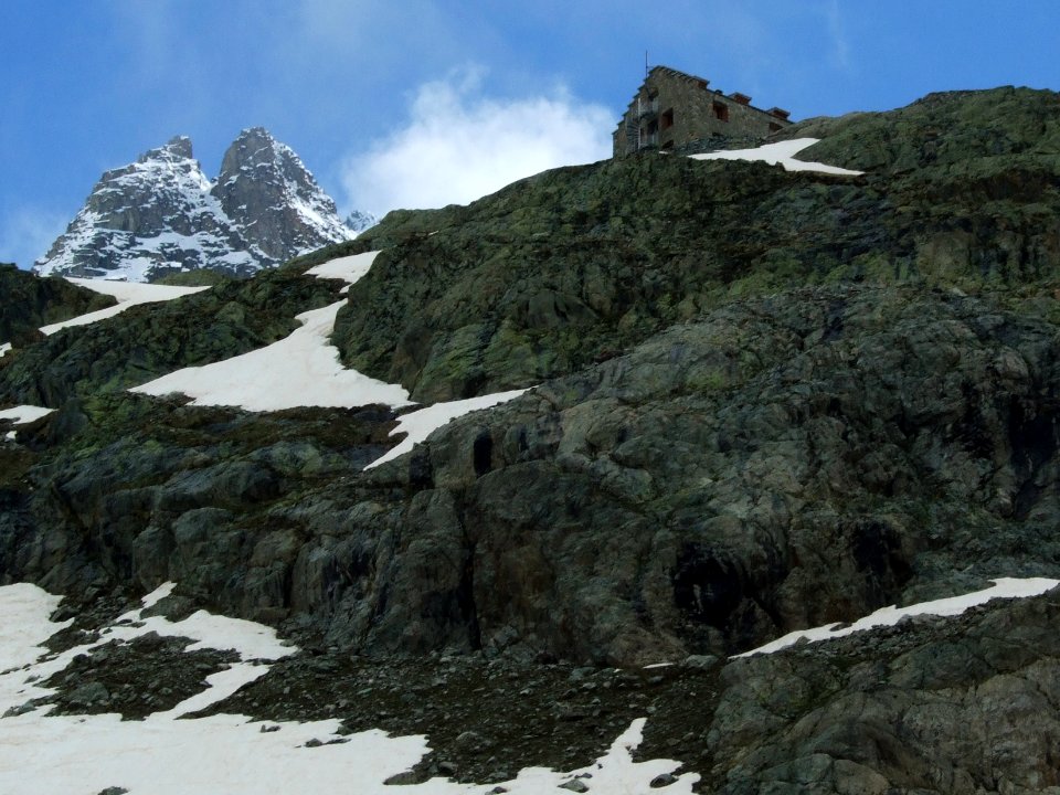 Sous le refuge du Glacier Blanc 