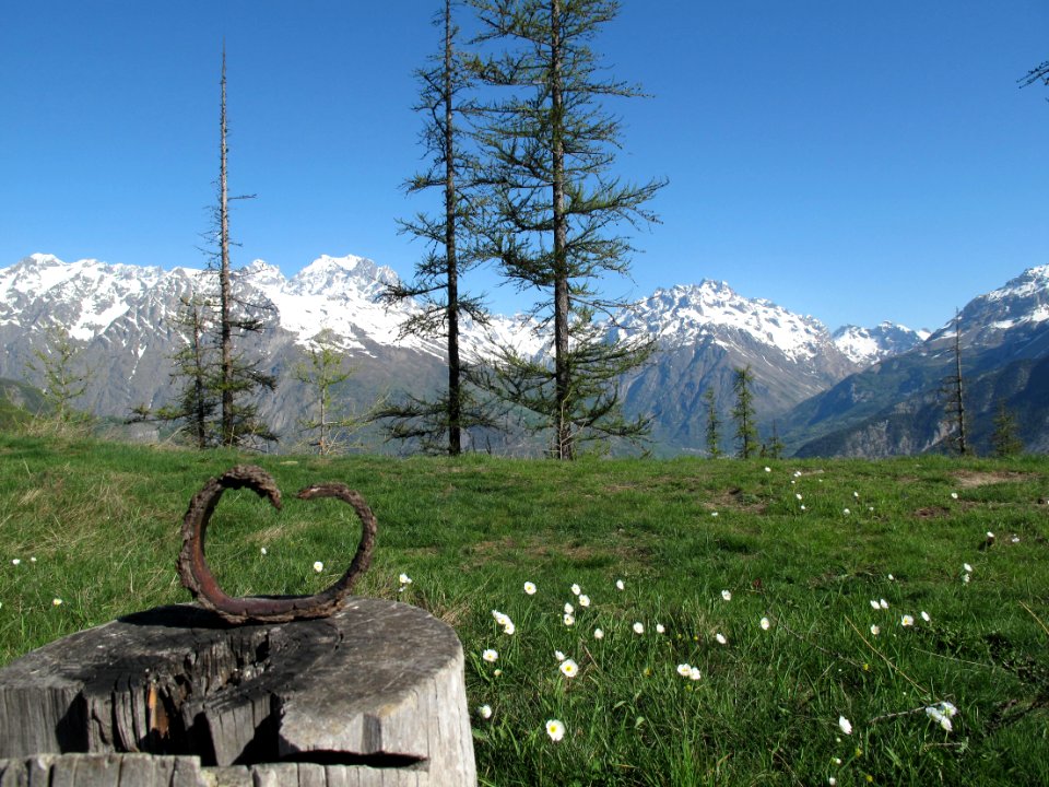 Le Mont Pelvoux et les Clochers de Clouzis, depuis le Col … 