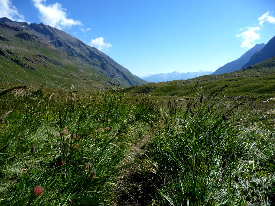 En redescendant le vallon du Fournel, vue vers la pyramide… 
