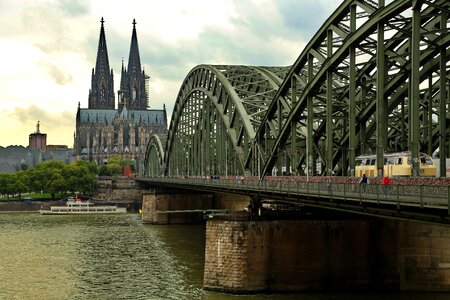 Hohenzollern bridge dom rhine photo