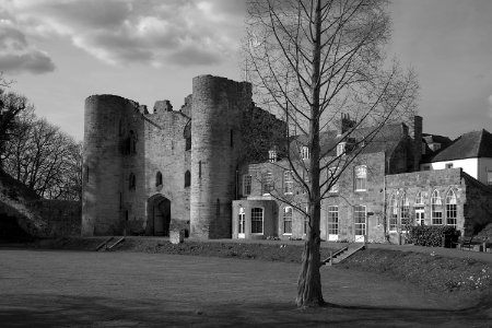 246 kent Tonbridge Castle bw photo