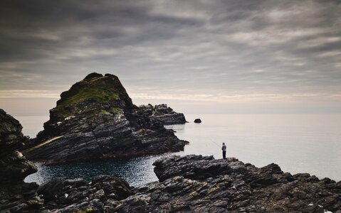 Seas fishing rod nature photo