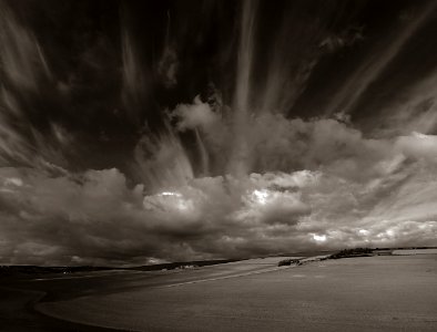 55 south downs Rathfinny Farm bw photo