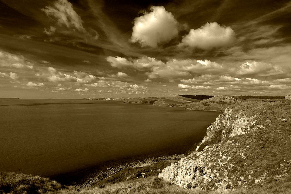 14 dorset From St. Aldhelm's Head bw 