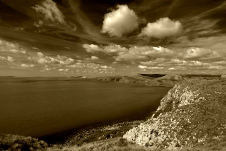 14 dorset From St. Aldhelm's Head bw 