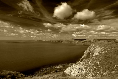 14 dorset From St. Aldhelm's Head bw photo