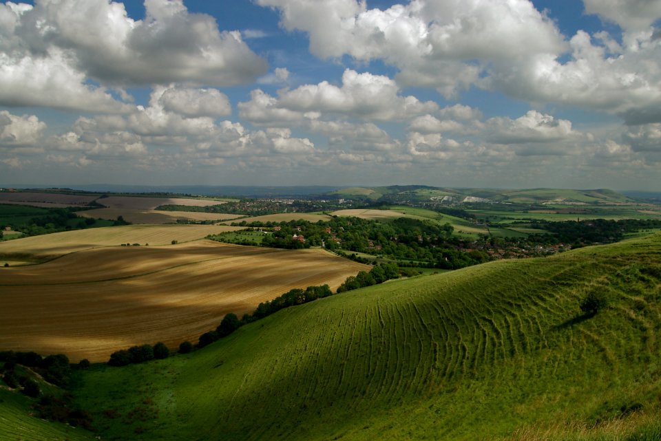 03 south downs Lewes from Castle Hill 