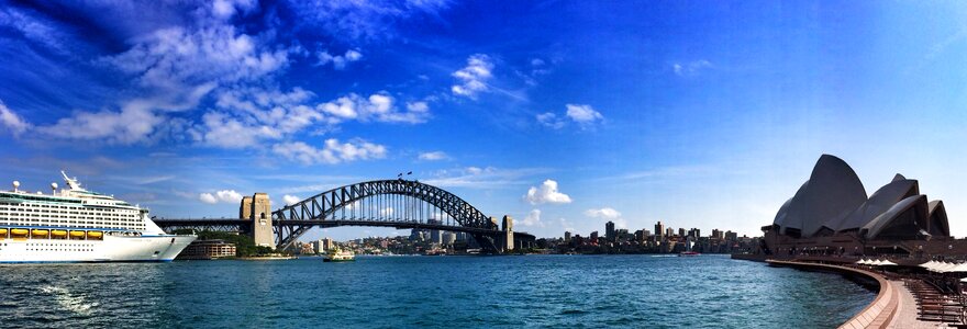 Sydney harbour harbour bridge sydney skyline photo